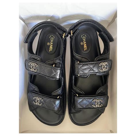 chanel zehensandalen|Chanel father sandals.